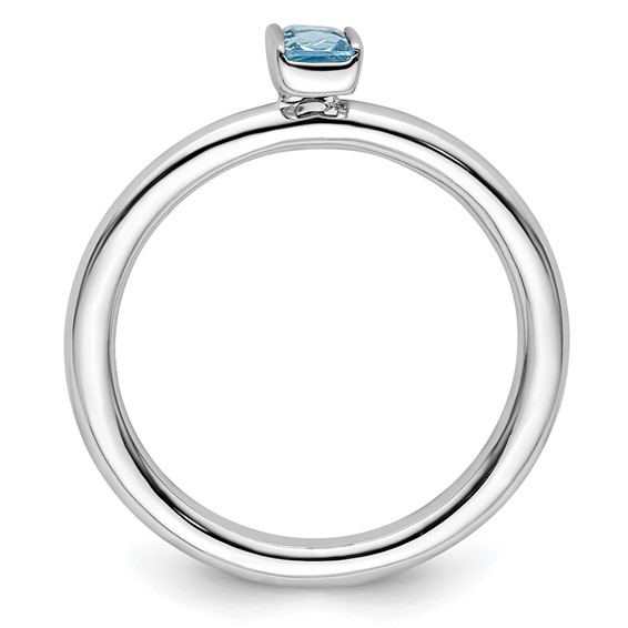 Sterling Silver Stackable Expressions Blue Topaz Ring