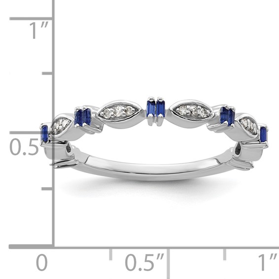 Sterling Silver Stackable Expressions Created Gemstone & Diamond Rings