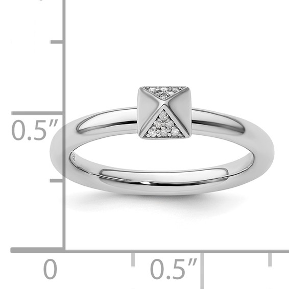 Sterling Silver Stackable Expressions Diamond Ring