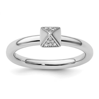 Sterling Silver Stackable Expressions Diamond Ring