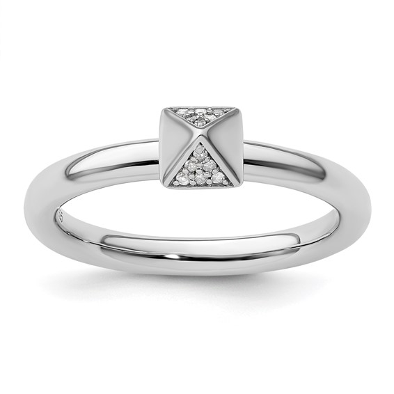 Sterling Silver Stackable Expressions Diamond Ring