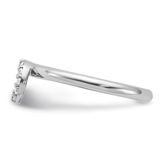 Sterling Silver Stackable Expressions Rhodium-plated CZ O Ring