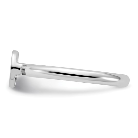 Sterling Silver Stackable Expressions Rhodium-plated O Ring