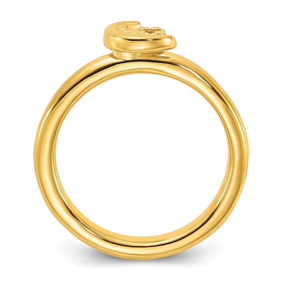 Sterling Silver Stackable Expressions Citrine Moon Rings