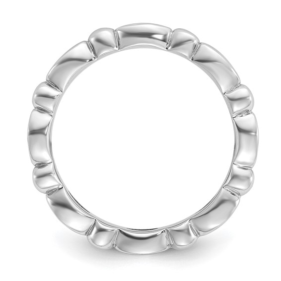 Sterling Silver Stackable Expressions Rhodium-plated Ring