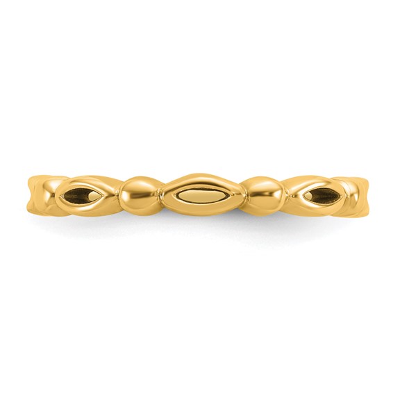 Sterling Silver Stackable Expressions Gold-plated Ring