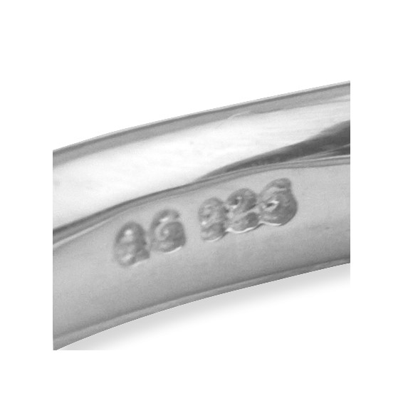 Sterling Silver Stackable Expressions Rhodium Satin Ring