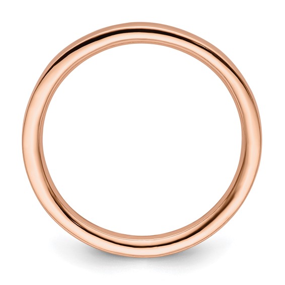 Sterling Silver Stackable Expressions Pink-plated Polished Ring