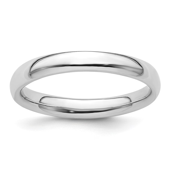 Sterling Silver Stackable Expressions Rhodium Polished Ring