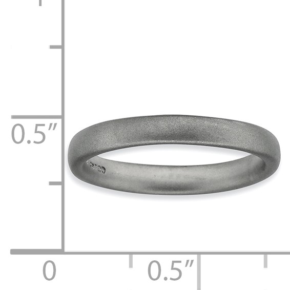 Sterling Silver Stackable Expressions Rhodium Satin Ring