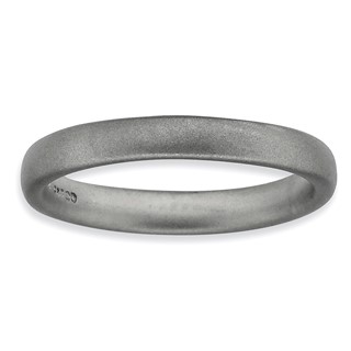 Sterling Silver Stackable Expressions Rhodium Satin Ring