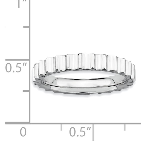 Sterling Silver Stackable Expressions Rhodium Ring