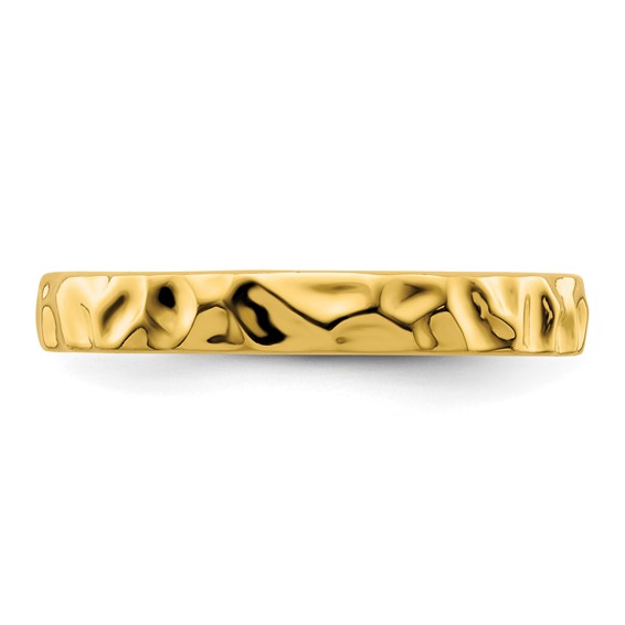 Sterling Silver Stackable Expressions Gold-plated Ring