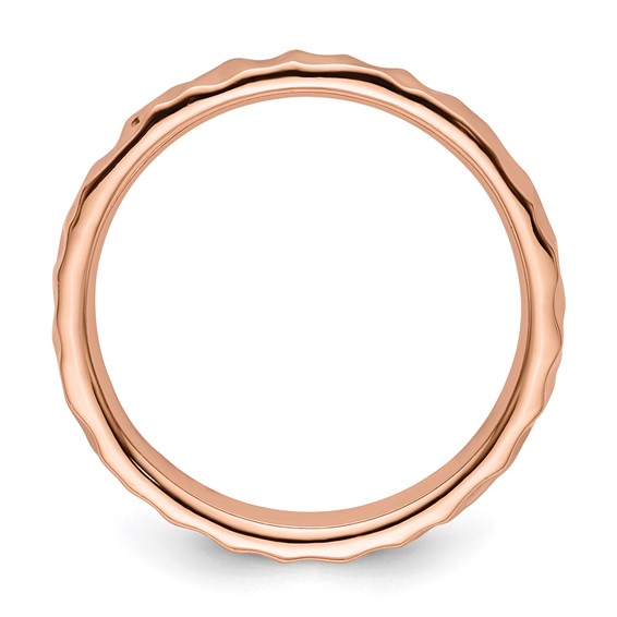 Sterling Silver Stackable Expressions Pink-plated Ring