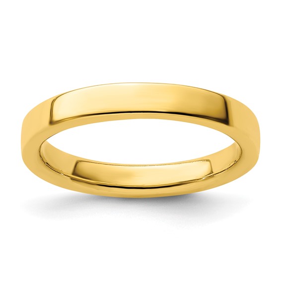 Sterling Silver Stackable Expressions Gold-plated Ring