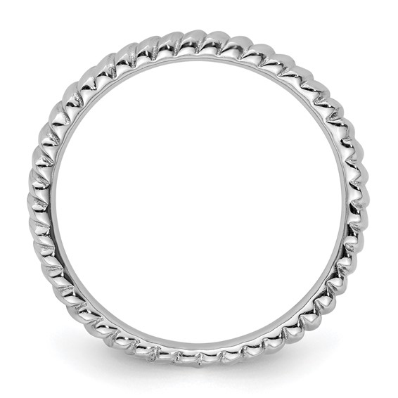 Sterling Silver Stackable Expressions Rhodium Ring