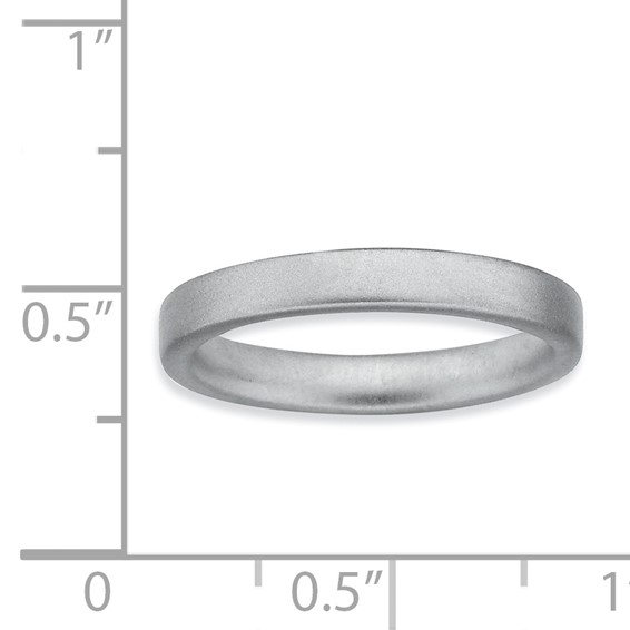 Sterling Silver Stackable Expressions Rhodium Satin Ring