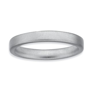 Sterling Silver Stackable Expressions Rhodium Satin Ring