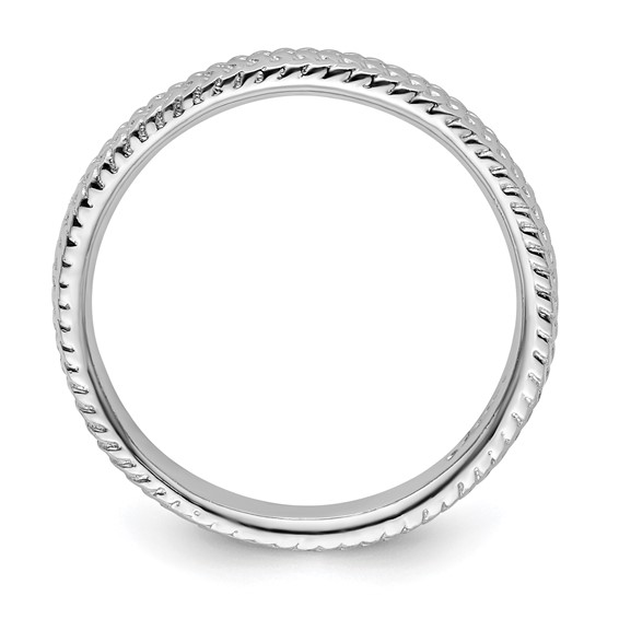 Sterling Silver Stackable Expressions Rhodium Ring