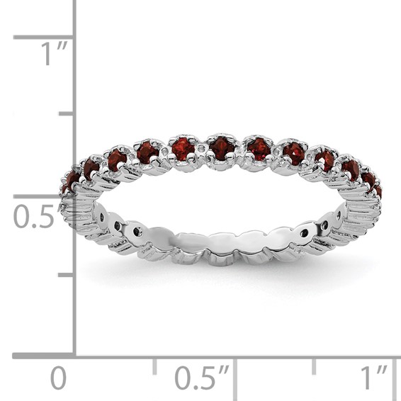Sterling Silver Stackable Expressions Gemstone Ring 