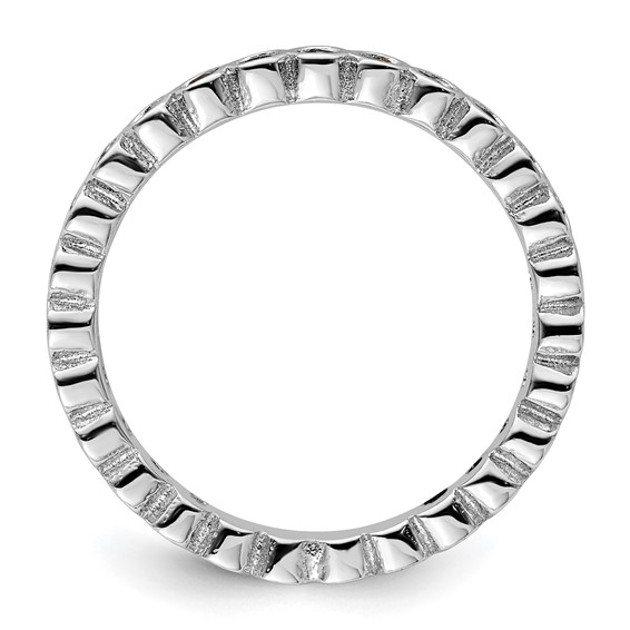 Sterling Silver Stackable Expressions Gemstone Rings