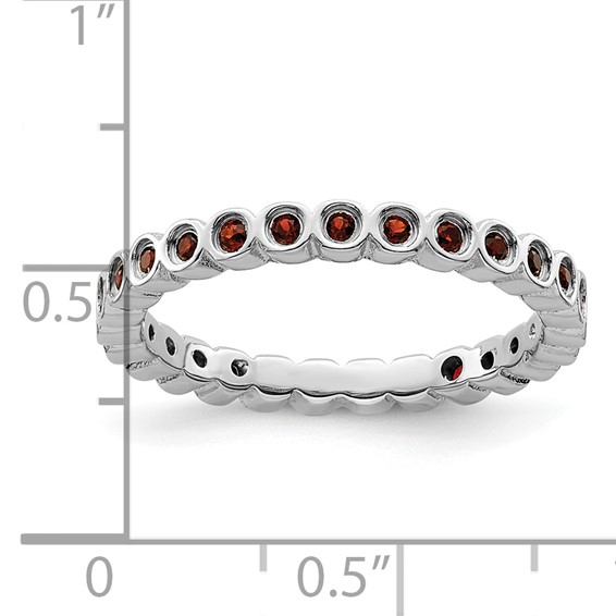 Sterling Silver Stackable Expressions Gemstone Rings