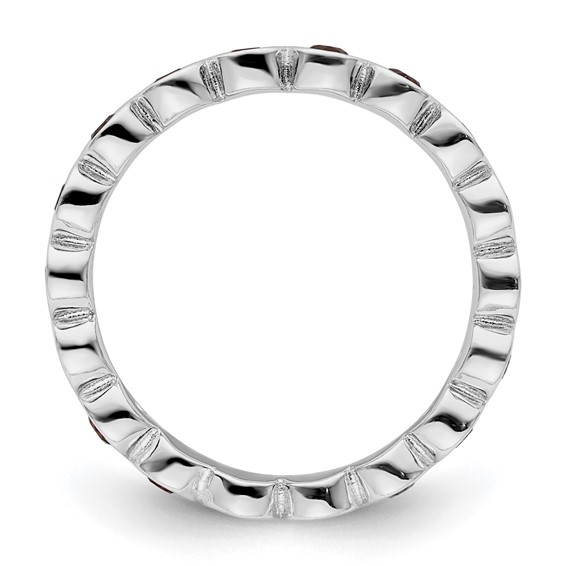 Sterling Silver Stackable Expressions Gemstone Rings