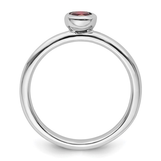 Sterling Silver Stackable Expressions Gemstone Rings