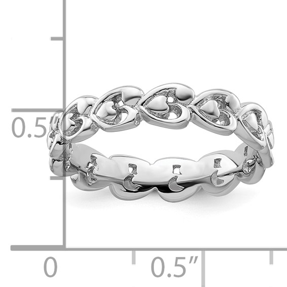 Sterling Silver Stackable Expressions Polished Heart Ring