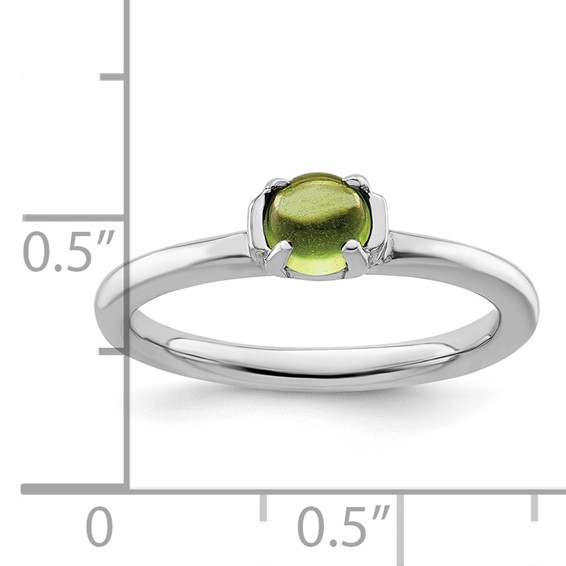 Sterling Silver Stackable Expressions Polished Peridot Ring