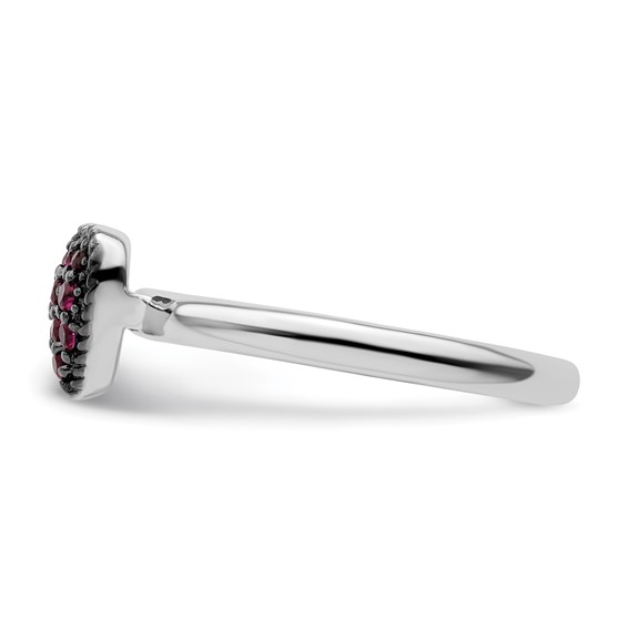 Sterling Silver Stackable Expressions Cr Ruby Heart Ring