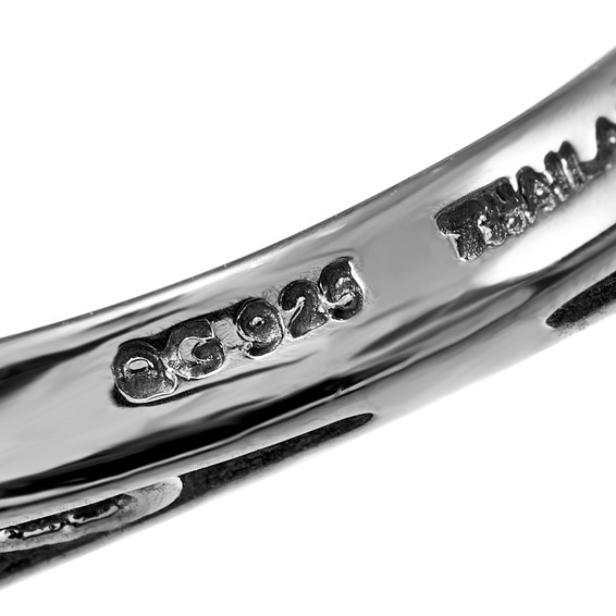 Sterling Silver Stackable Expressions Polished Black-plate Square Ring