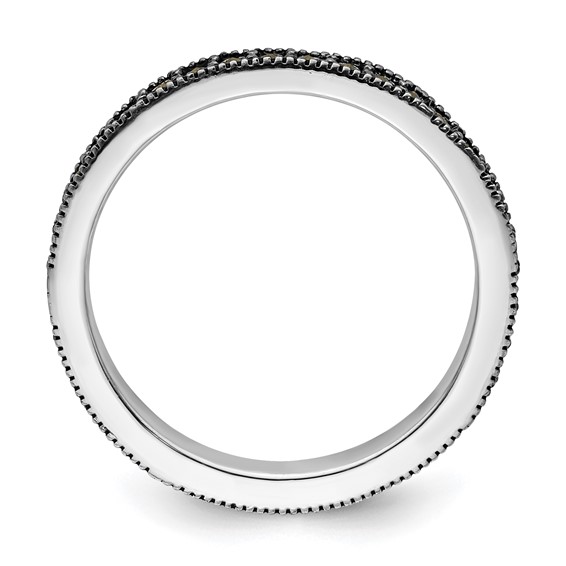 Sterling Silver Stackable Expressions Marcasite Band