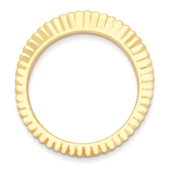 Sterling Silver Stackable Expressions Gold-plated Domed Ring