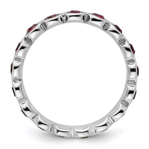 Sterling Silver Stackable Expressions February Crystal Ring