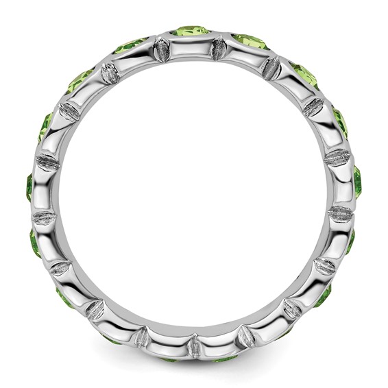 Sterling Silver Stackable Expressions August Crystal Ring