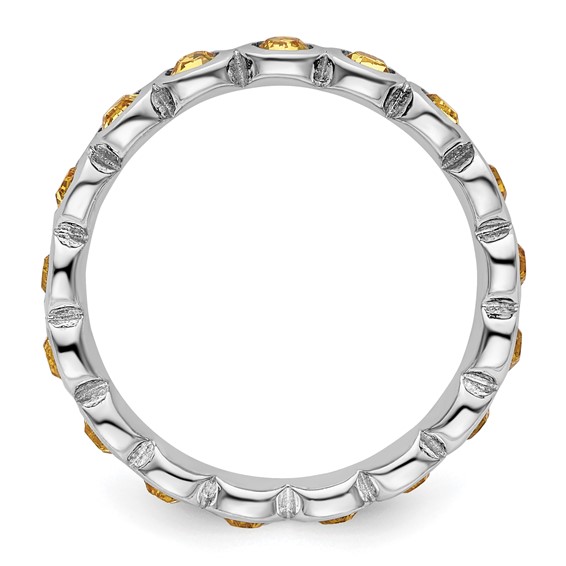 Sterling Silver Stackable Expressions November Crystal Ring