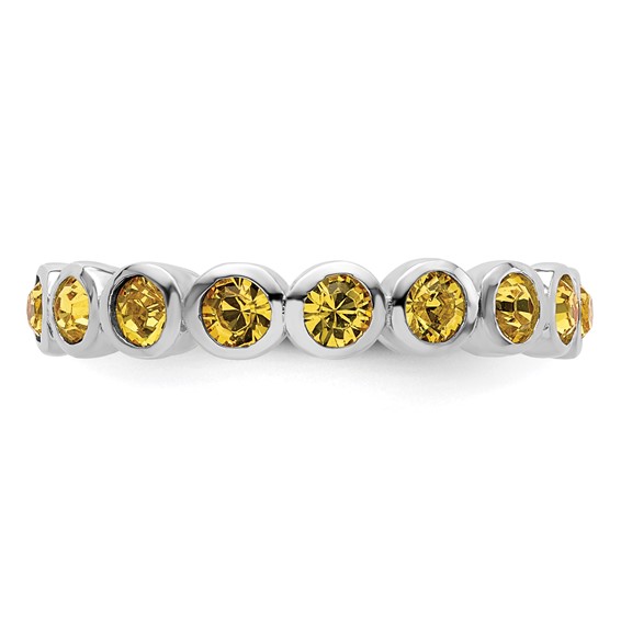 Sterling Silver Stackable Expressions November Crystal Ring