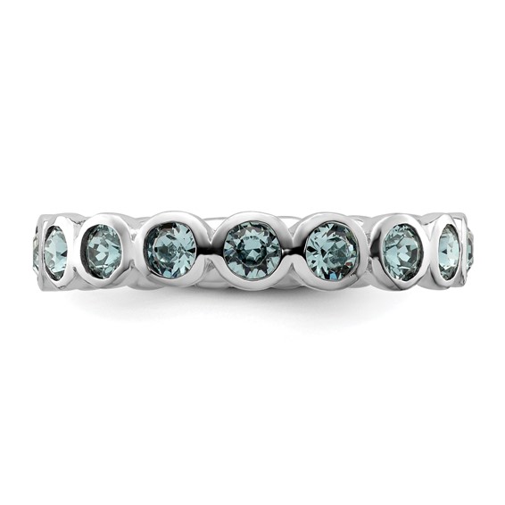 Sterling Silver Stackable Expressions December Crystal Ring