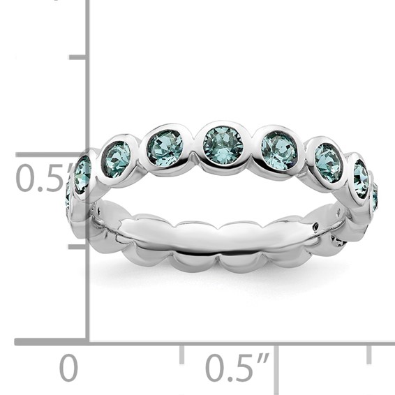 Sterling Silver Stackable Expressions December Crystal Ring