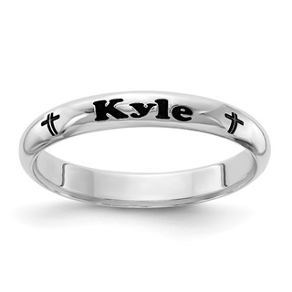 Stackable Expressions Personalized Cross Rings