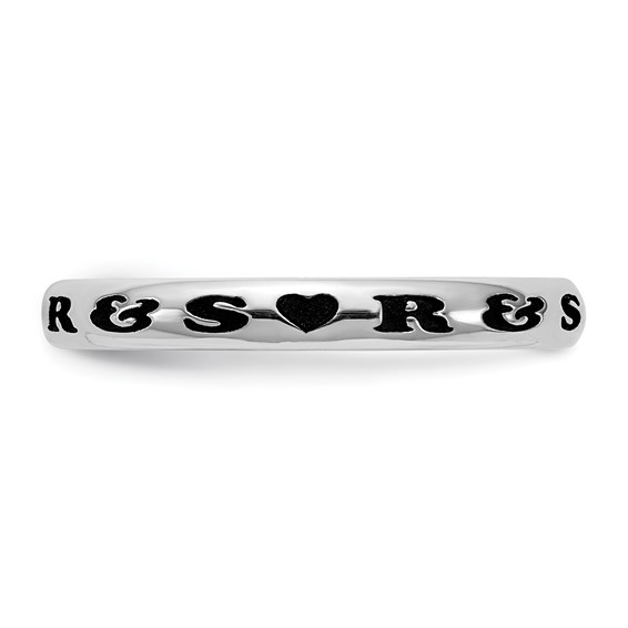 Stackable Expressions Personalized Heart Rings