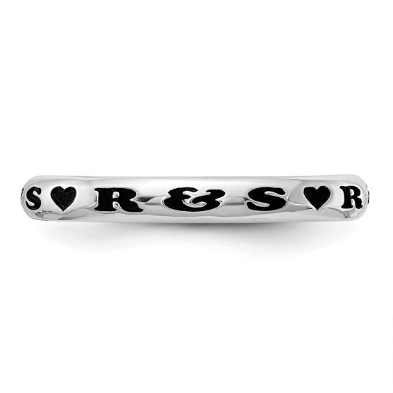 Stackable Expressions Personalized Heart Rings