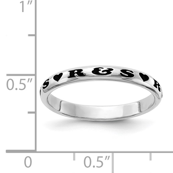 Stackable Expressions Personalized Heart Rings