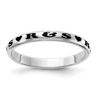 Stackable Expressions Personalized Heart Rings