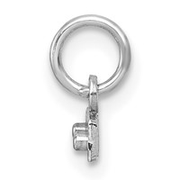 Sterling Silver Rhodium-plated Diamond-cut #Top Charm view 2