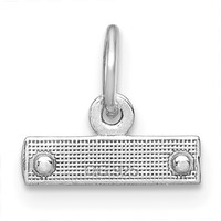 Sterling Silver Rhodium-plated Diamond-cut #Top Charm view 4