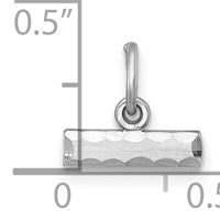 Sterling Silver Rhodium-plated Diamond-cut #Top Charm view 3