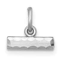 Sterling Silver Rhodium-plated Diamond-cut #Top Charm view 1