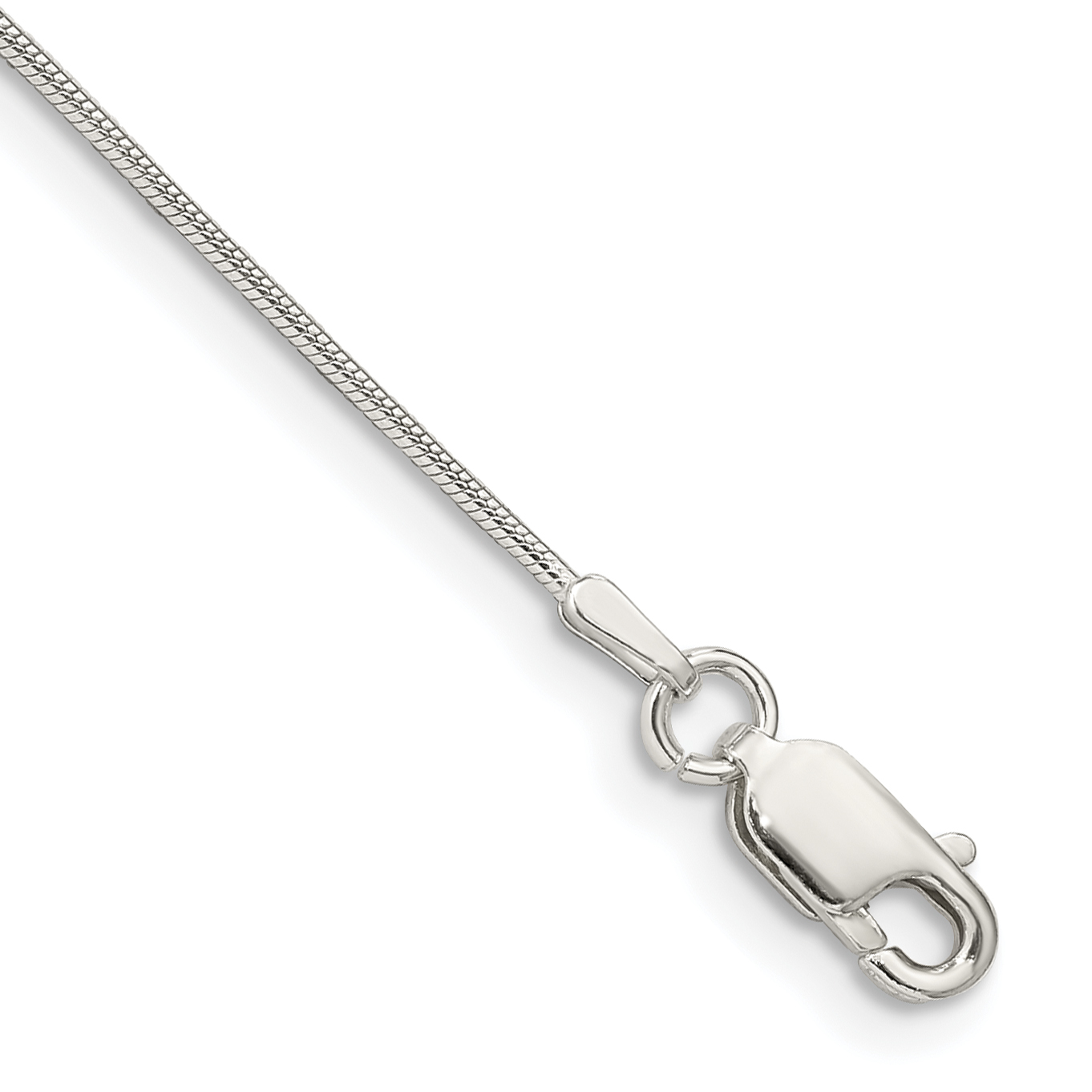 Sterling Silver .8mm Snake Chain (QSN020-7)